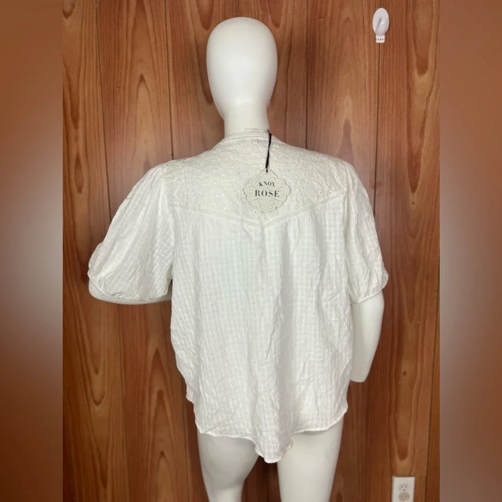 Know Rose‎ Ivory Plus Size Top XXL - Picture 4 of 4